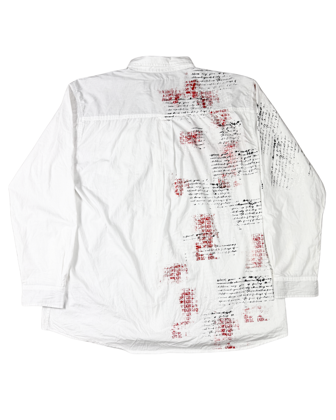 I YEARN BIG WHITE BUTTON UP image 1