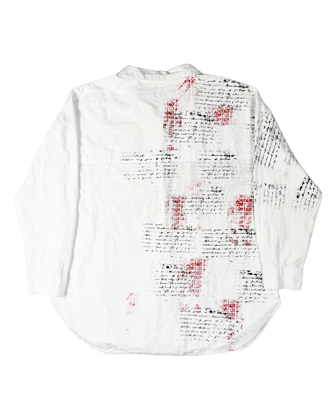 I YEARN WHITE BUTTON UP image 1