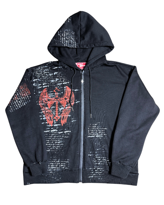 I YEARN BLACK ZIP-UP image 0