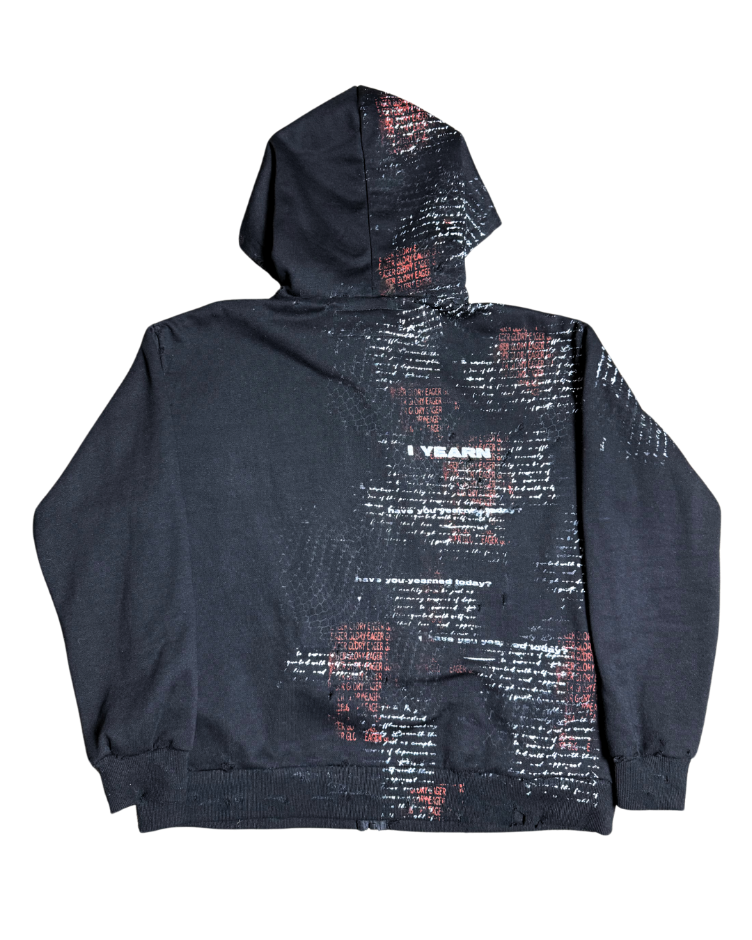I YEARN BLACK ZIP-UP image 1